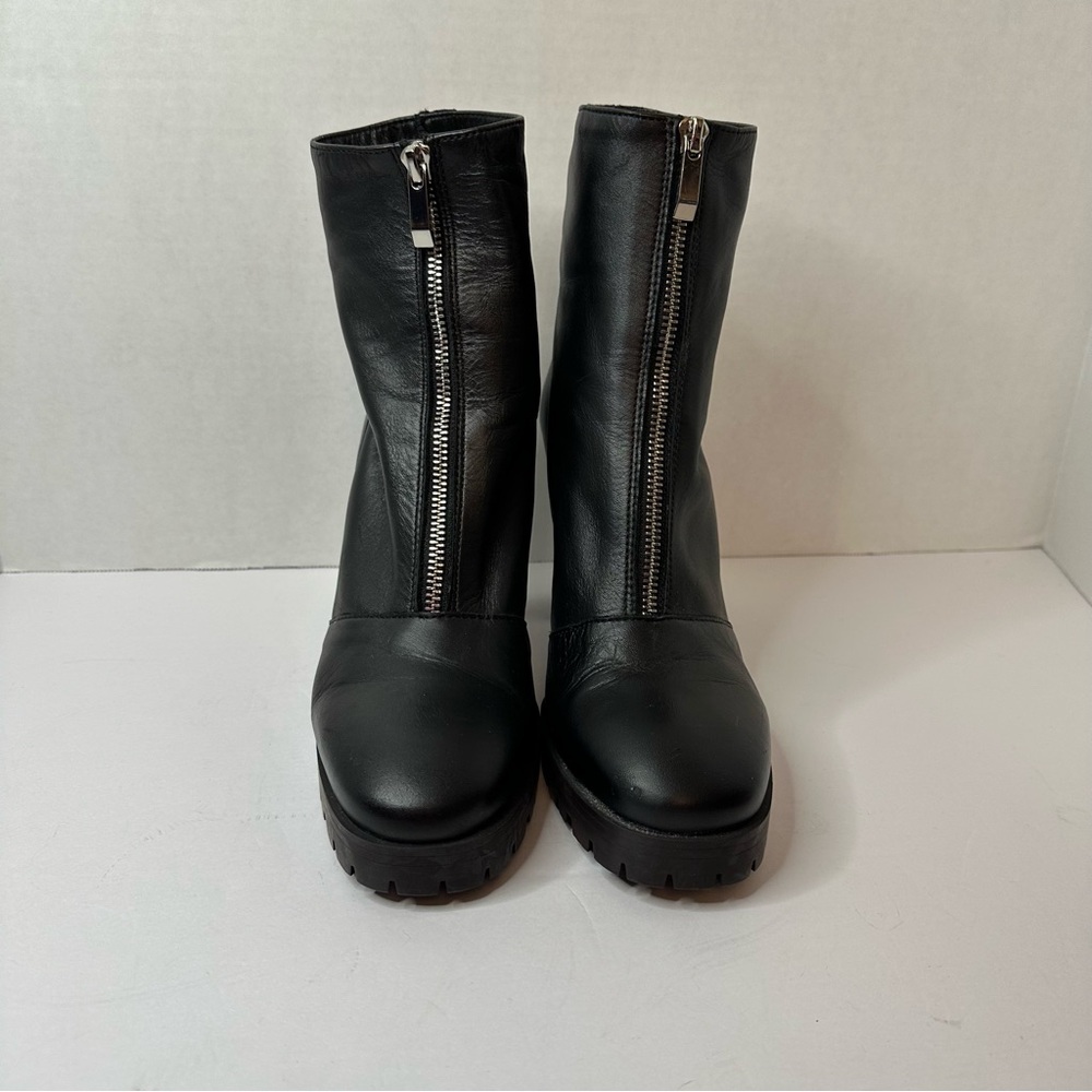 Women’s Black Leather Trafaluc Zip Front Boots EU size 41